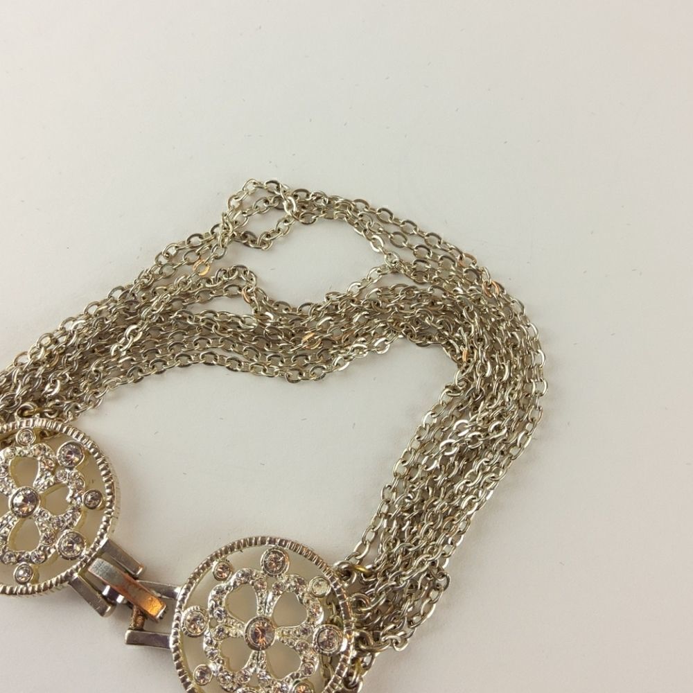 (3/$20) silvertone and faux Ruby bracelets - Picture 9 of 13